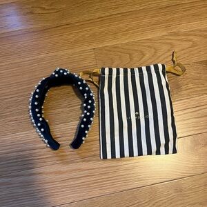 Lele Sadoughi Black Pearl-Embellished Headband